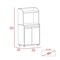 Tuhome Kira Kitchen Kart, Double Door Cabinet, One Open Shelf, Two Interior Shelves, White MLB6769 - alternate 5